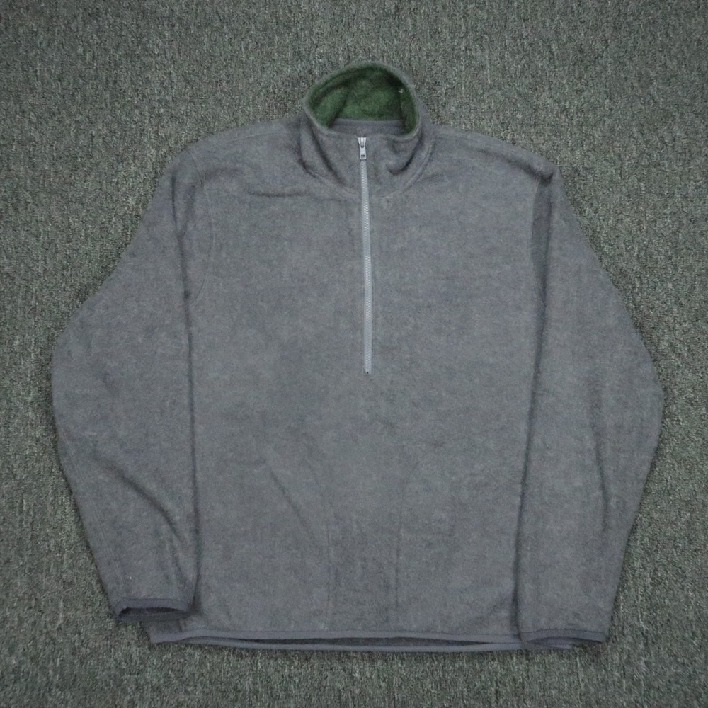 Onward Reserve Pullover Mens Medium Blue‎ Gray Quarter Zip Fleece Sweater
